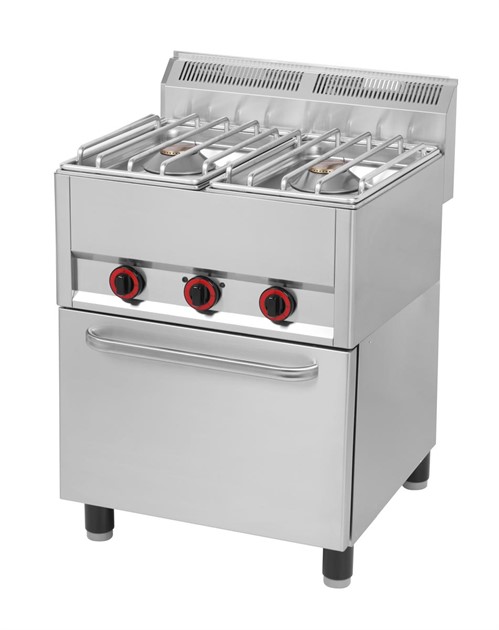 RM Gastro REDFOX 600 Gasspis 2-plattor med ugn SPT-62-GLS